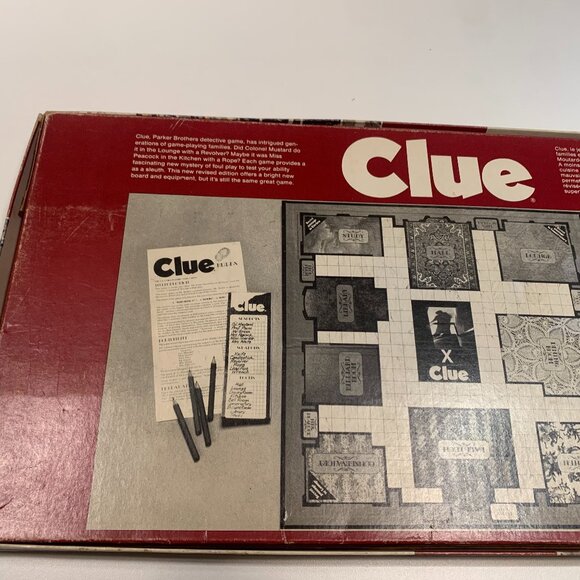 Vintage Clue Parker Brothers Board Game Complete 1972 Canada Detective Game - Picture 9 of 9